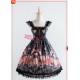 Strawberry Witch Alice Check Clock Flutter Sleeve JSK